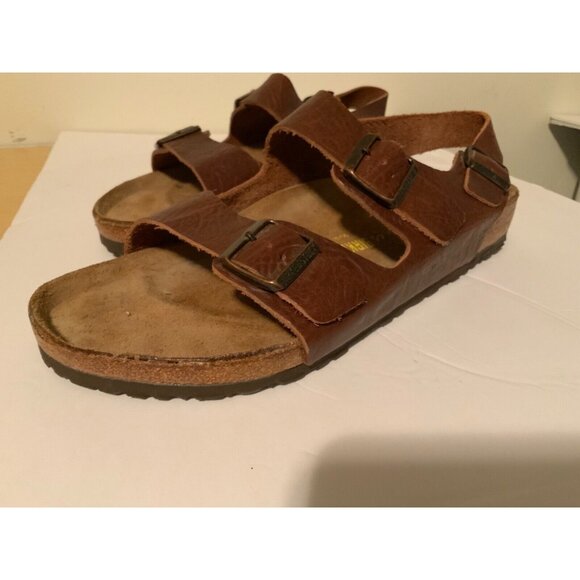 Birkenstock Brown Leather size EU 46 size USA 13-13.5 LARGE BUCKLE main image 11